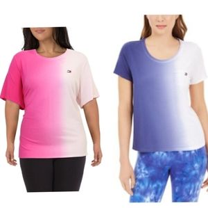 TOMMY HILFIGER SPORT Bundle of 2 Women's Blue & Pink Stretch Ombre Scoop…